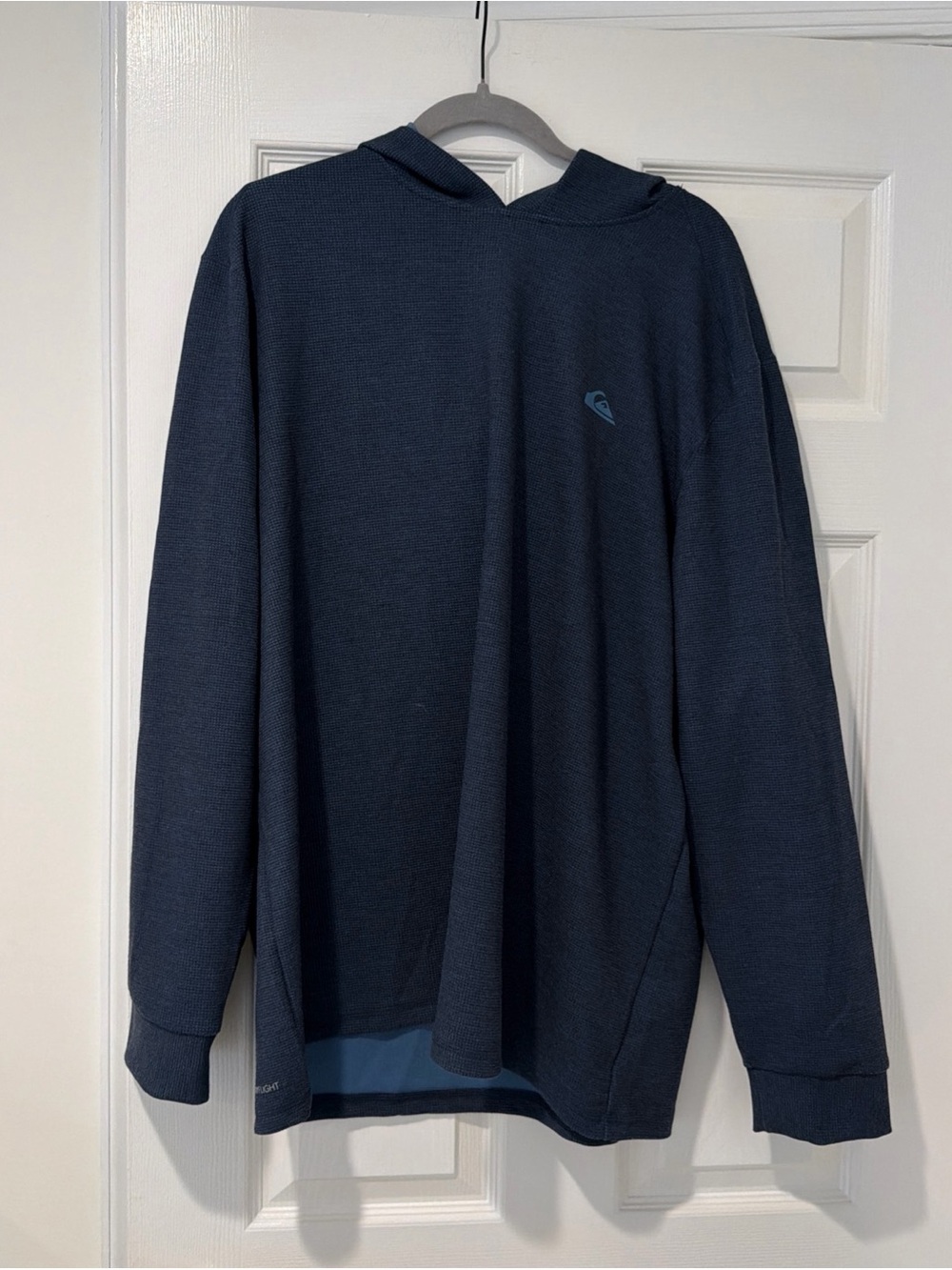 Quiksilver Dark Navy Hoodie with Light Blue Logo